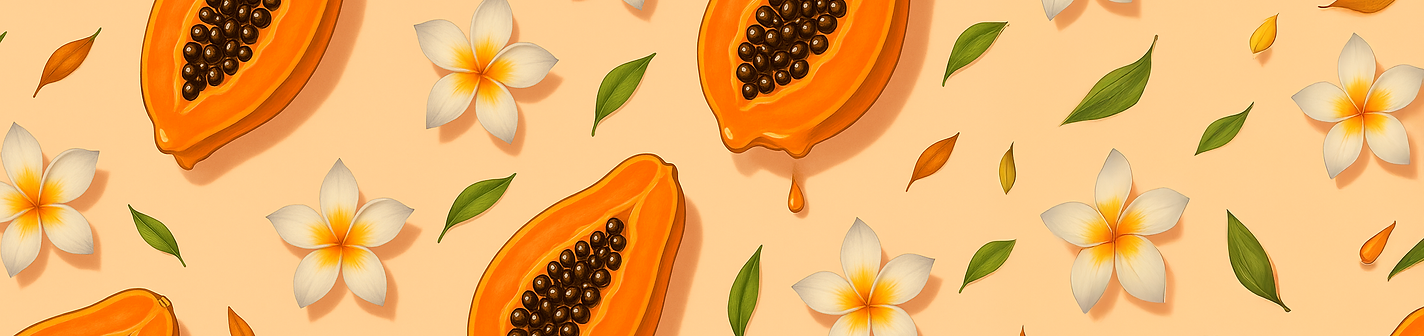 Papaya and flowers